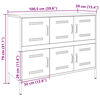 vidaXL Sideboard Pink 100.5x39x79 cm Steel