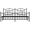 vidaXL Metal Bed Frame without Mattress with Footboard Black 193x203cm