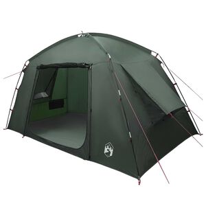 vidaXL Cabin Tent 4-Person Army Green Polyester