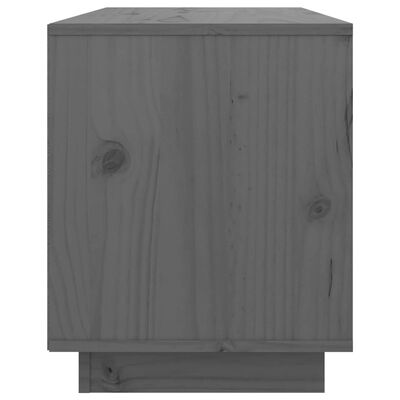 vidaXL TV Cabinet Grey 74x35x44 cm Solid Wood Pine