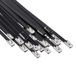 vidaXL Cable Tie 25 pcs 4.6 x 600 mm Black
