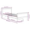 vidaXL Bed Frame without Mattress Honey Brown Solid Wood 90x200 cm