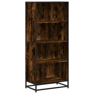vidaXL Bookcase Smoked Oak 60x35x139 cm Engineered Wood