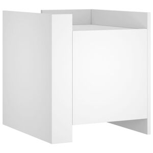 vidaXL Bedside Cabinet White 45x50x50 cm Engineered Wood
