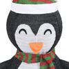 vidaXL Decorative Christmas Snow Penguin Figure LED Luxury Fabric 90cm