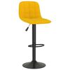 vidaXL Bar Stools 2 pcs Yellow Velvet