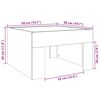 vidaXL Coffee Table with Infinity LED Concrete Grey 50x50x30 cm
