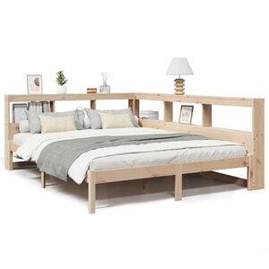 vidaXL Bookcase Bed without Mattress 160x200 cm Solid Wood Pine