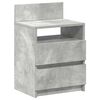vidaXL Bedside Cabinets 2 pcs with 2 Drawers Concrete Grey 40x33x60 cm