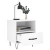 vidaXL Bedside Cabinet White 40x35x47.5 cm Engineered Wood