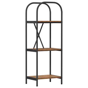 vidaXL Bookshelf 3-Tier 40 x 30 x 109 cm Engineered wood Old Wood