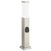 vidaXL Bollard Lights with Outlet 3 pcs 50 cm Stainless Steel IP44