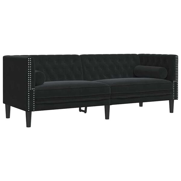 vidaXL Sofa Set Black Velvet