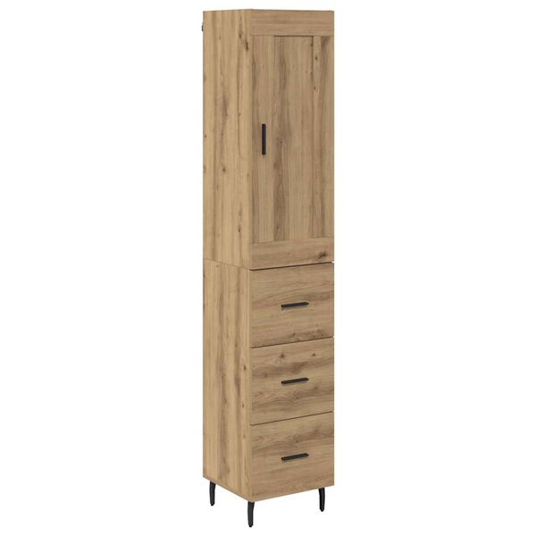 vidaXL Highboard Artisan Oak 34.5 x 34 x 180 cm Engineered Wood