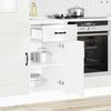 vidaXL Kitchen Base Cabinet Kalmar High Gloss White Engineered Wood