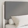 vidaXL Bed Frame with Upholstered Headboard Light Grey 135 x 190 cm