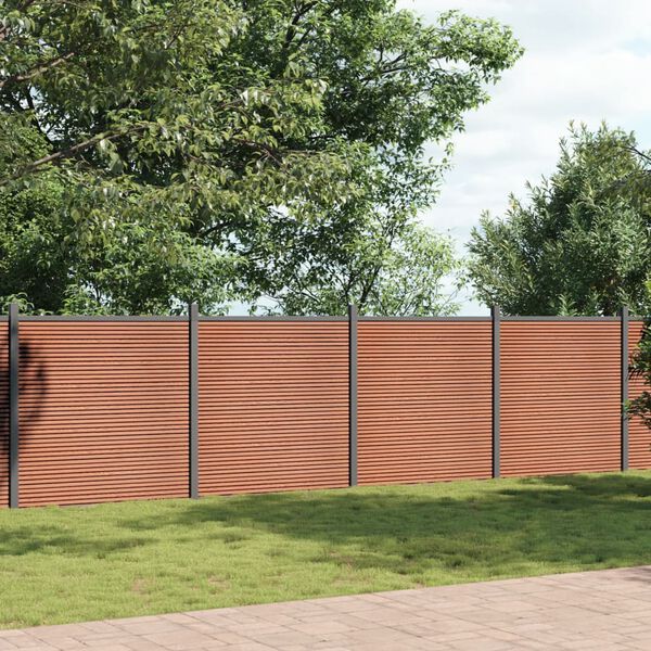 vidaXL Fence Panel Brown 1045x186 cm WPC