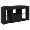 vidaXL Corner LED TV Cabinet Black 100 x 40 x 50 cm Engineered Wood