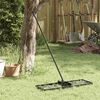 vidaXL Garden Rake Manual Black 75 x 25 x 200 cm Powder-Coated Steel