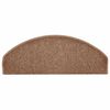 vidaXL Stair Mats 15 pcs 65x24x4 cm Brown Half Round Large