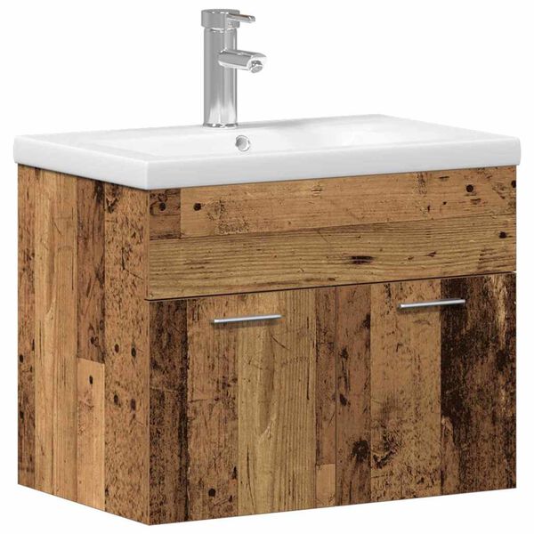 vidaXL Bathroom Cabinet Old Wood 60 x 38.5 x 46 cm Engineered Wood