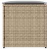 vidaXL Cushion Box with Storage Beige 50 x 50 x 50 cm Poly Rattan