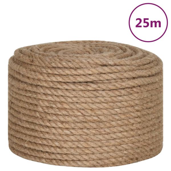 vidaXL Jute Rope 25 m Long 12 mm Thick