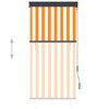 vidaXL Outdoor Roller Blind 80x250 cm White and Orange
