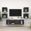 vidaXL 5 Piece TV Cabinet Set Grey Engineered Wood