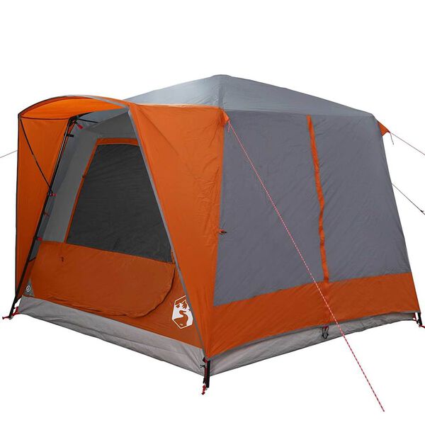 vidaXL Cabin Tent with Roof Grey and Orange 333 x 317 x 194 cm