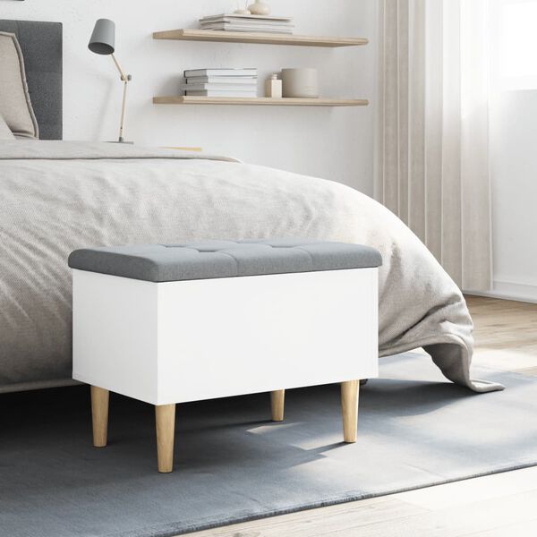 vidaXL Storage Bench White 62x42x46 cm Engineered Wood
