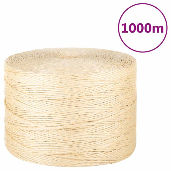 vidaXL Rope 100% Sisal 3 mm 1000 m
