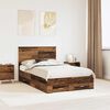 vidaXL Bed Frame with Headboard Old Wood 120 x 200 cm Engineered Wood