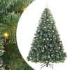 vidaXL Artificial Christmas Tree with 300 LEDs Green 240 cm PE and PVC
