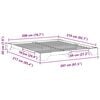 vidaXL Bed Frame Brown 200 x 210 cm Solid Pine Wood
