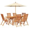 vidaXL Outdoor Dining Set with Parasol 8 pcs 6-Seaters