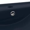 vidaXL Luxury Basin with Faucet Hole Matt Dark Blue 60x46 cm Ceramic