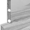 vidaXL Dressing Table with LED Grey Sonoma 100x40x120 cm