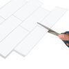 vidaXL Decorative Stickers 10 pcs White Grey 29.4 x 21.4 x 0.8 cm