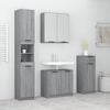 vidaXL 4 Piece Bathroom Cabinet Set Grey Sonoma Engineered Wood