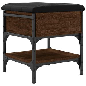 vidaXL Shoe Bench Brown Oak 42x42x45 cm Engineered Wood