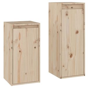 vidaXL TV Cabinets 2 pcs Solid Wood Pine