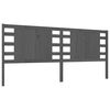 vidaXL Headboard | Grey | Solid Pine Wood | Fits standard double bed