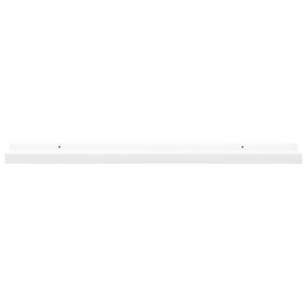 vidaXL Picture Frame Ledge Shelves 2 pcs White 80x9x3 cm MDF