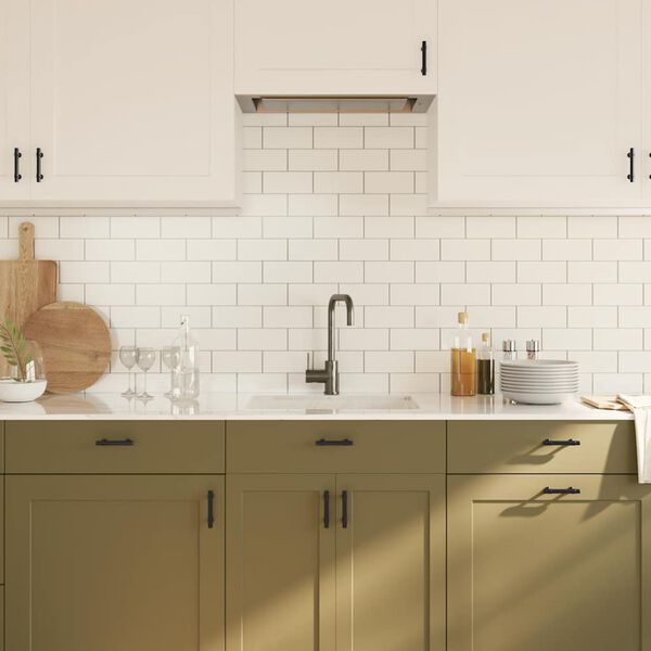 vidaXL Cabinet Handles 10 pcs Black 64 mm Stainless Steel