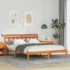 vidaXL Bed Frame Brown 140 x 200 cm Solid Pine Wood