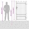 vidaXL Fence Gate Boxtel Single Door with Arched Top Steel 1x1.75 m Black