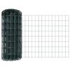 vidaXL Fence and Post Green 0.6 x 25 m Steel