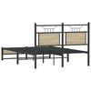 vidaXL Bed Frame without Mattress Sonoma Oak 120x190 cm Small Double Engineered Wood