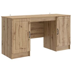 vidaXL Desk Artisan Oak 142.5 x 50 x 75 cm Engineered Wood